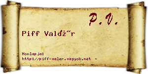 Piff Valér névjegykártya